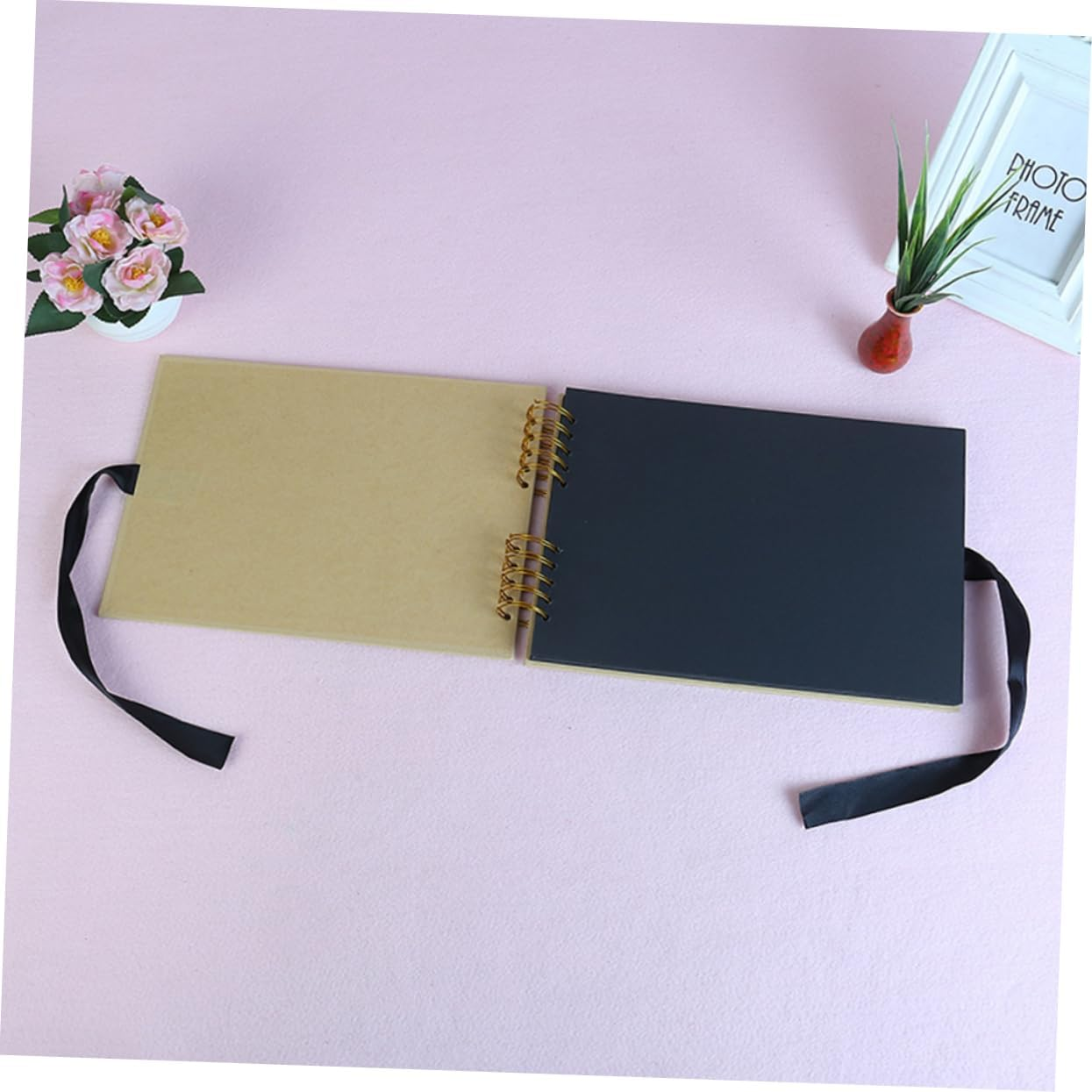 STOBAZA Creative Paper Scrapbook Photo Album DIY Memory Album for Weddings Valentines Day Travel High Capacity for Photos Bow for Personalization image number 6