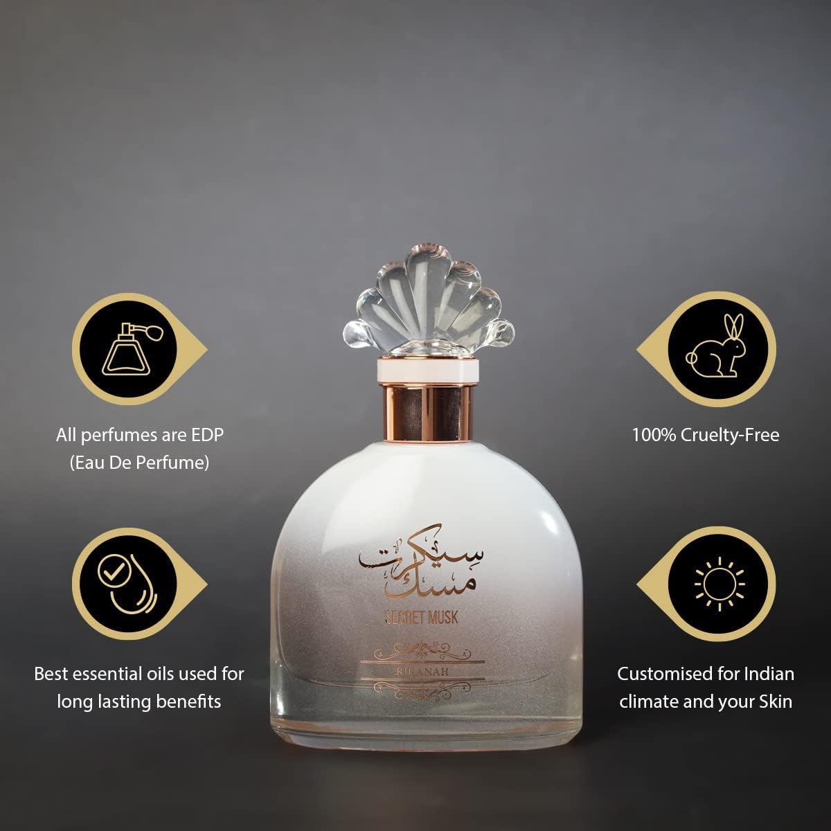 RIHANAH Secret Musk EDP Perfume 100Ml for Men & Women image number 2