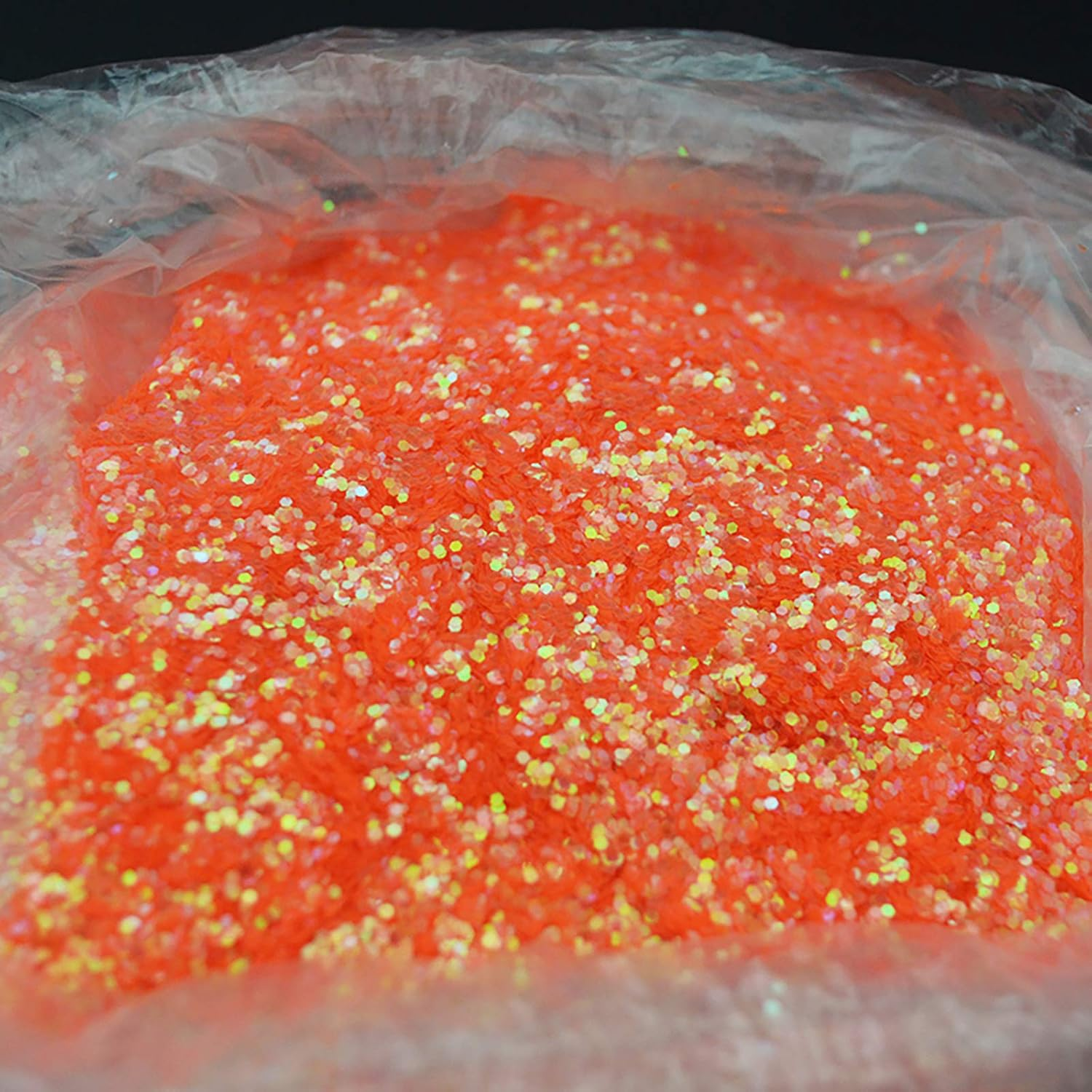 1 Pc Leaf Flakes for DIY Crafts Arts Nail Sticker Gilding Painting Fairy Nail Powders Powder Orange Red image number 2