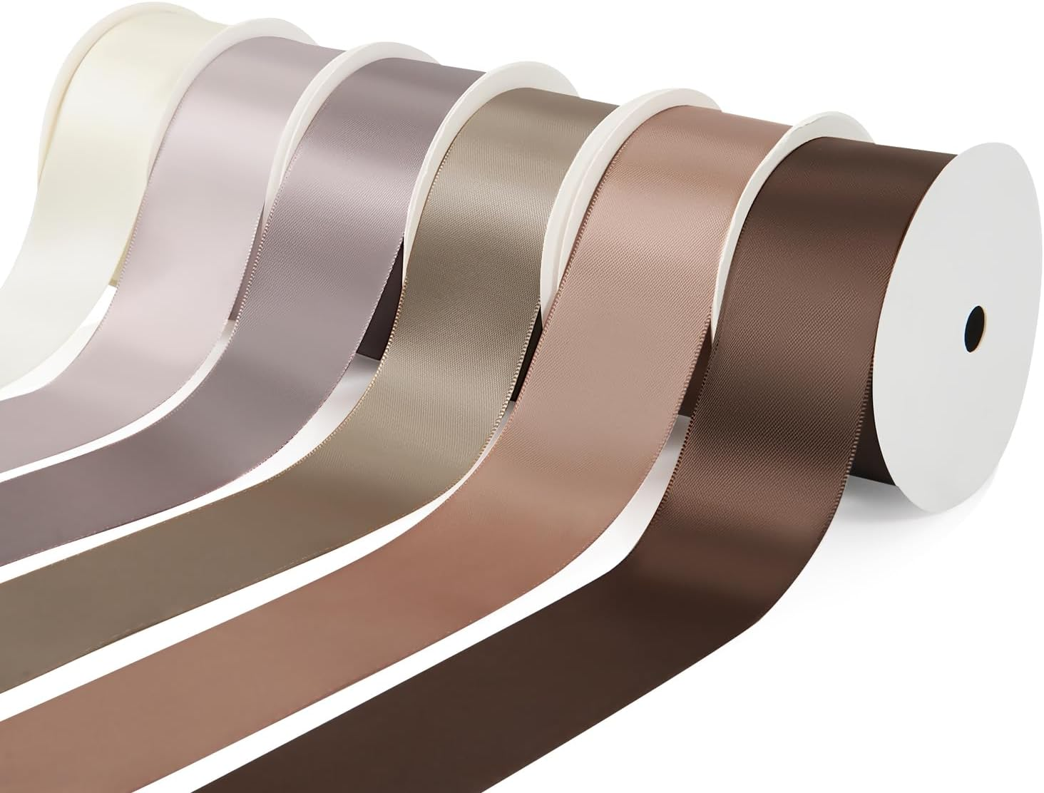 Satin Ribbon 1 Inch Fabric Ribbon, Yellow Ribbon Assortment Double Faced Ribbon for Gift Wrapping Flower Bouquet Wedding Party Decoration Hair Bows DIY Crafts- 10 Yards/Roll, Total 60Yds