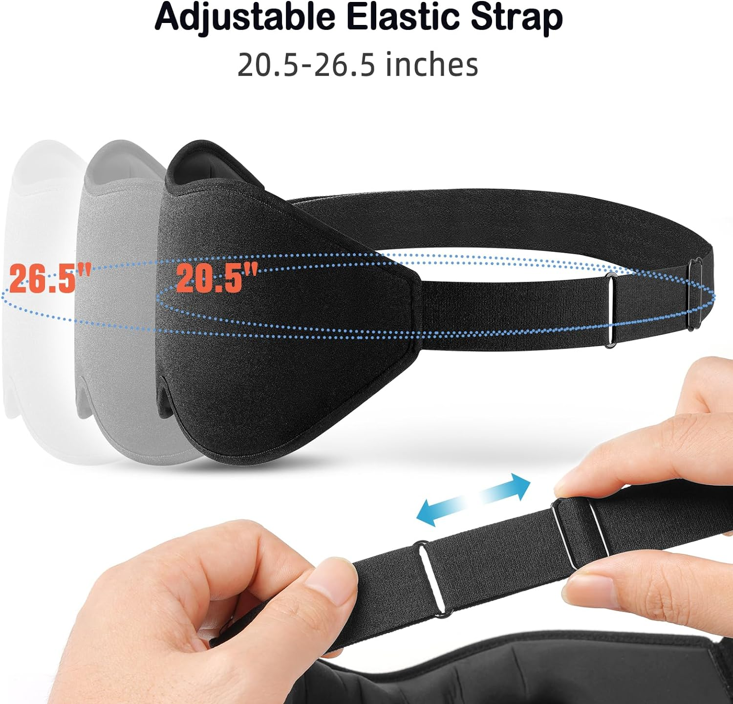 Litbear Sleep Mask for Side Sleeper Women Men, Eye Mask for Sleeping Light Blocking, 3D Contoured Cup Sleeping Mask, Soft Breathable Sleep Eye Mask with Adjustable Elastic Strap for Flight Nap image number 6