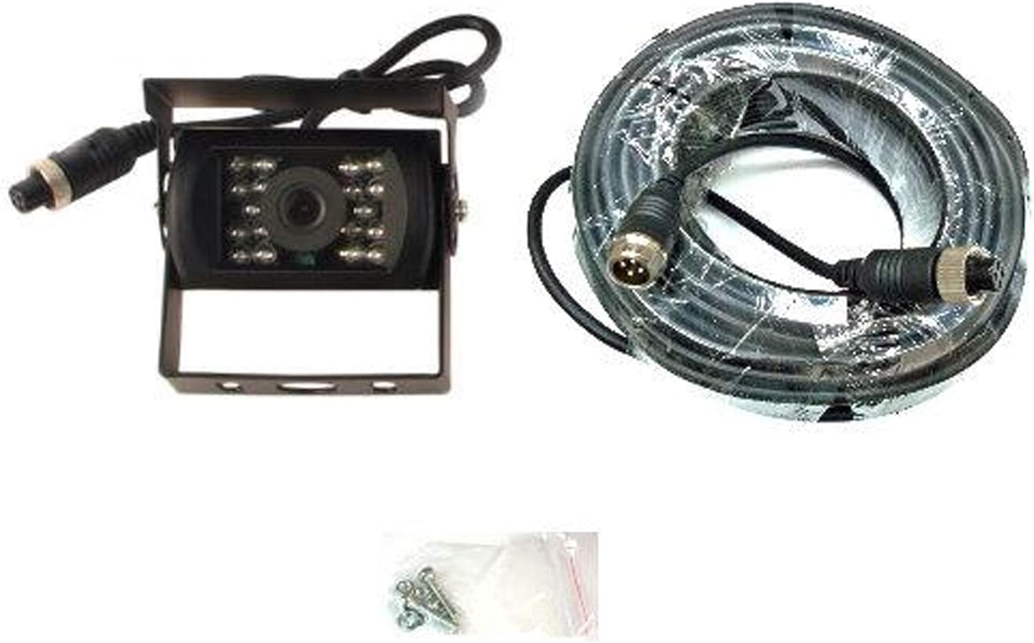 Elinz Reverse Reversing Camera Cam Rearview for Truck Caravan, CCD 4 PIN Heavy Duty, 600TVL, 120&deg; Viewing Angle, 12V 24V, IR Night Vision, with 5M Cable, 2 Years Warranty