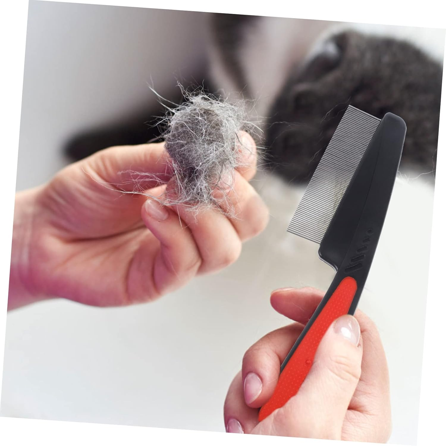 CANIGHT Professional Fine Tooth Comb for Dandruff Scalp Brush Metal Hair Pick for Women Men Kids