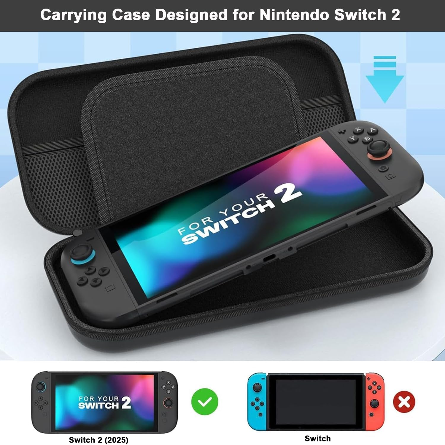 Switch 2 Accessories Set for Nintendo Switch 2 (2025),Portable Switch Accessories Bundle Carry Case & Protective Case Cover, Screen Protector,Thumb Grip Green,Stand & Card Case image number 5