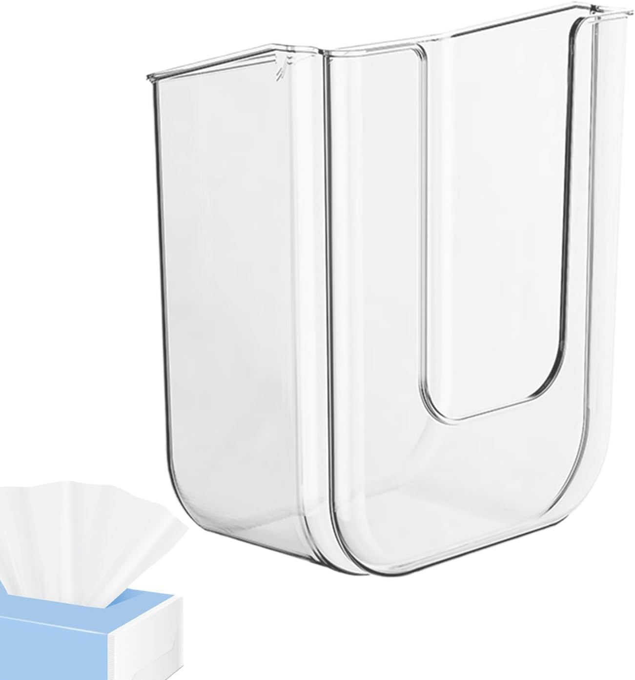 Toilet Wipes Holder Wall Mounted Gray Wet Wipes Dispenser Box Refillable Wipe Holder for Bathroom Transparent Storage Box Organizer in PET for Bathroom Kitchen Bedroom Family Home Use