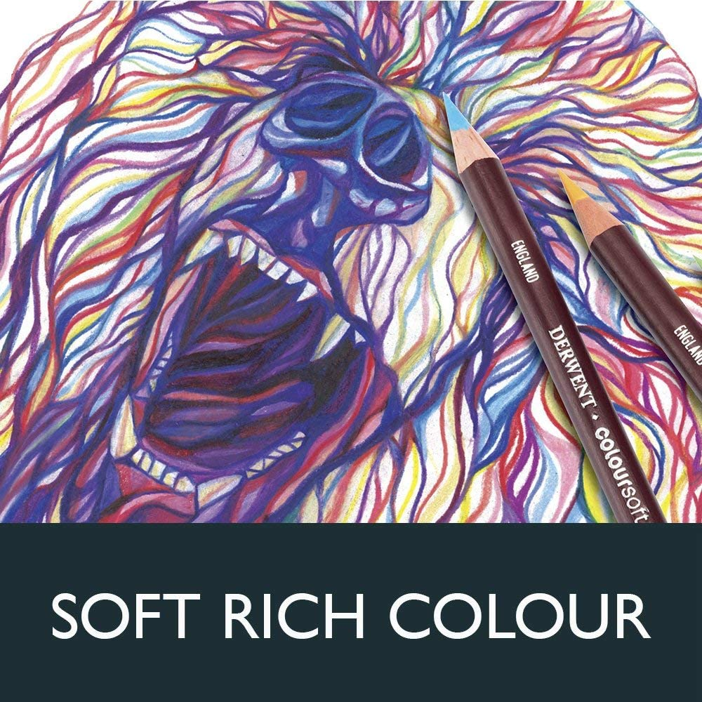 Derwent Coloursoft Colouring Pencils, Drawing & Writing, Set of 72, Ideal for Colour Building, Professional Quality, 0701029 image number 2