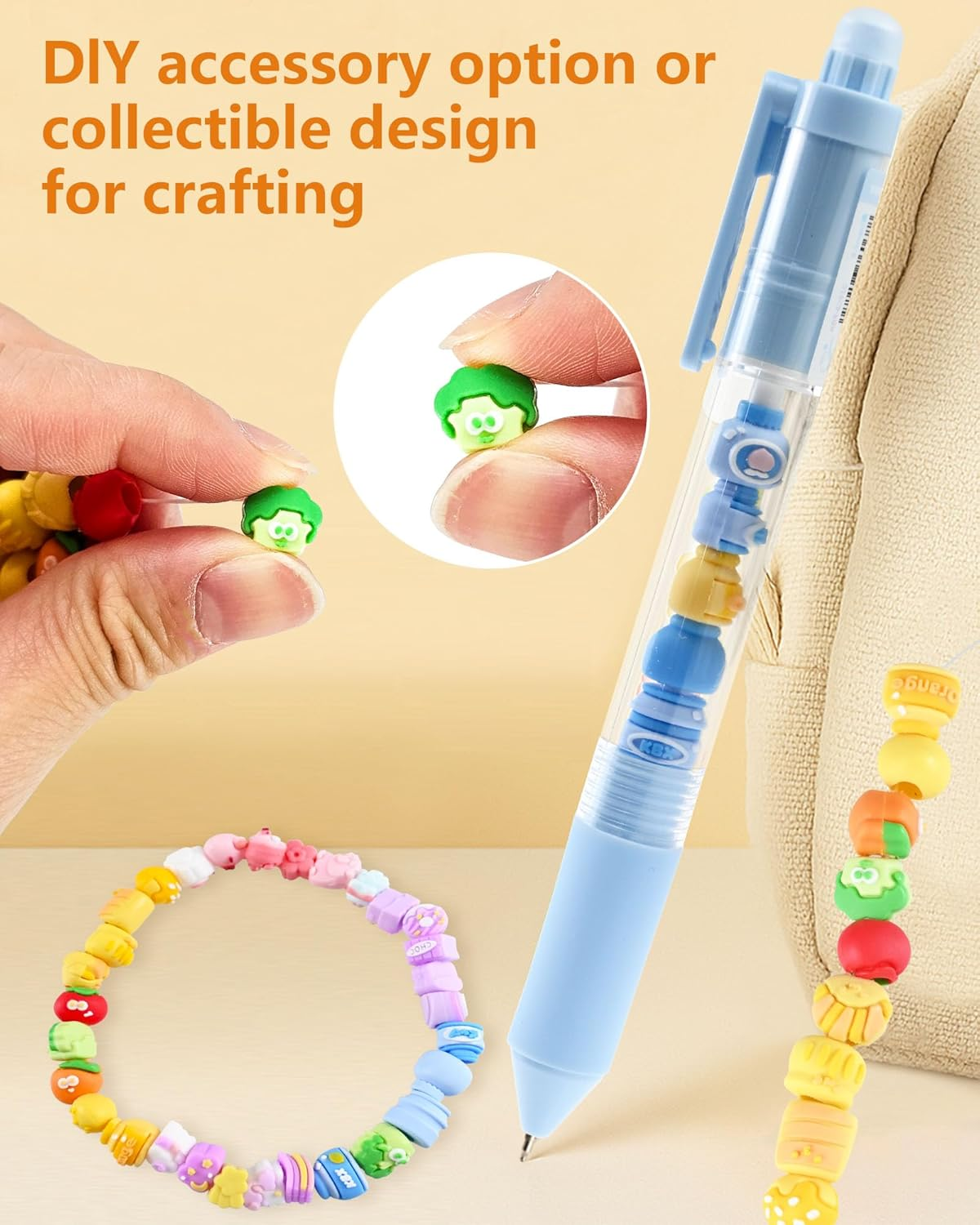 6 Pack Cute Cartoon Gel Pens, 0.5Mm Fine Point Quick Dry Black Ink Smooth Writing Pens, Retractable Ballpoint for Journaling Planner(Funny Animals Fruits Snacks DIY Designs) image number 6