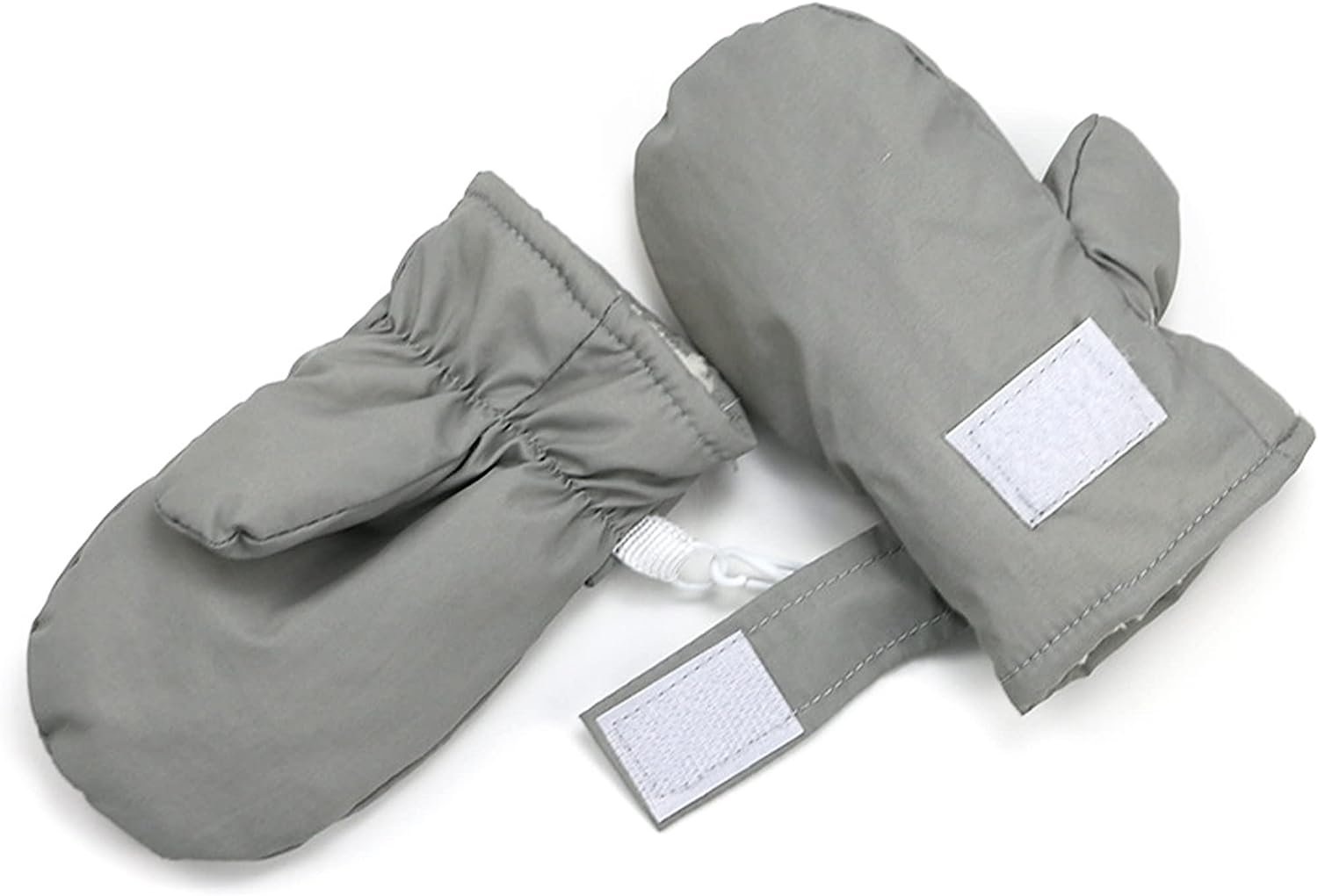 UTTPLL Lined Fleece Toddler Mittens Waterproof Infant Baby Toddler Kids Winter Mittnes Warm Ski Snow Gloves for Boys Girls - B Navy  Grey image number 6