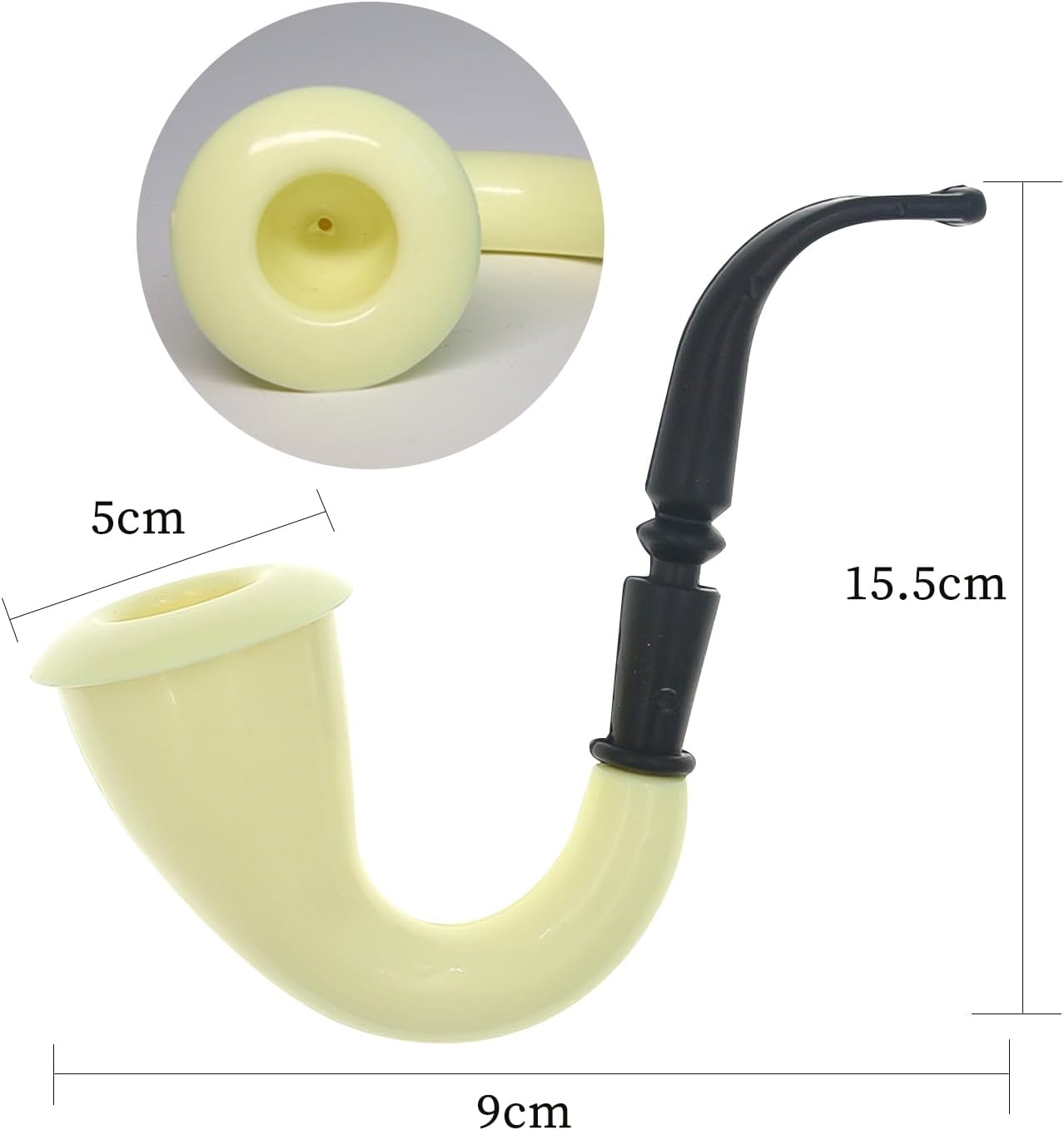 HAICN 2Pcs Sherlock Holmes Style Pipe Fancy Dress Accessory Detective Spy Secret Agent Historical World Book Day Outfit for Children Kids image number 3