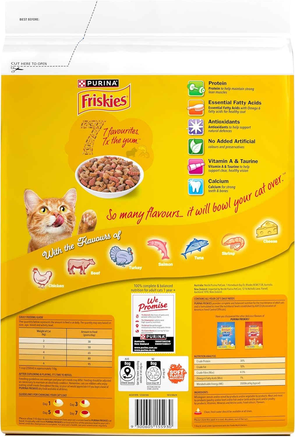 FRISKIES Adult Dry Cat Food Seven Favourites 6Kg