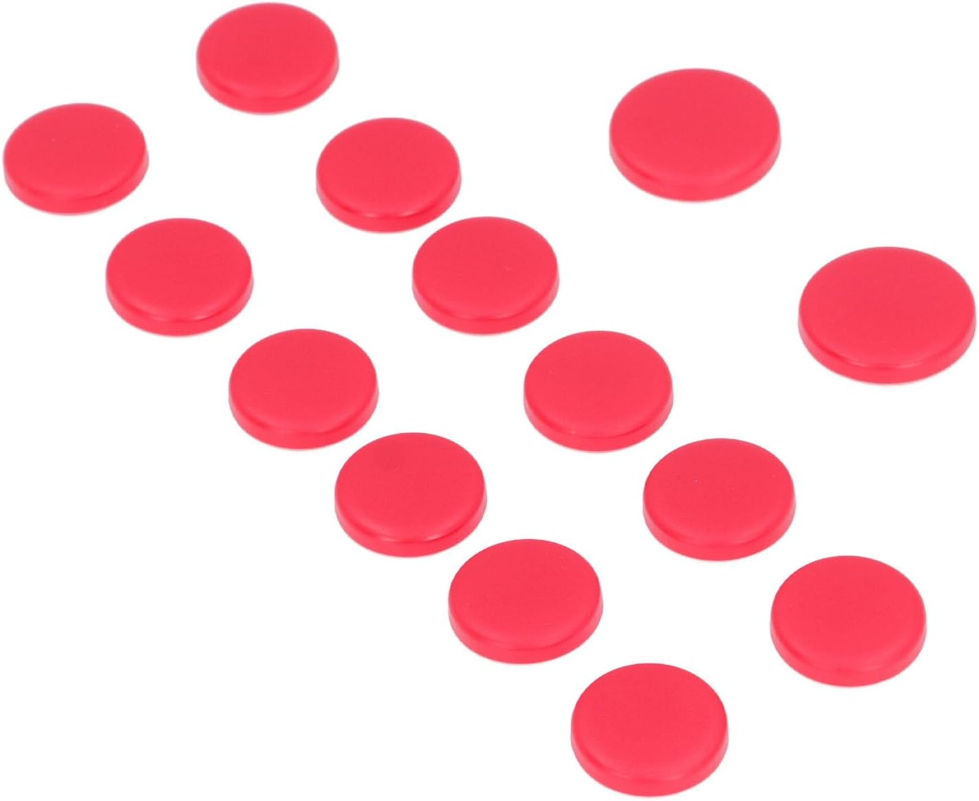 Controller Joystick Grips, 14Pcs Gaming Joystick Button Caps Replacement Fit for Choc Low Profile V1, anti Slip Frosted Joystick Caps for Gaming Keyboard (Red)