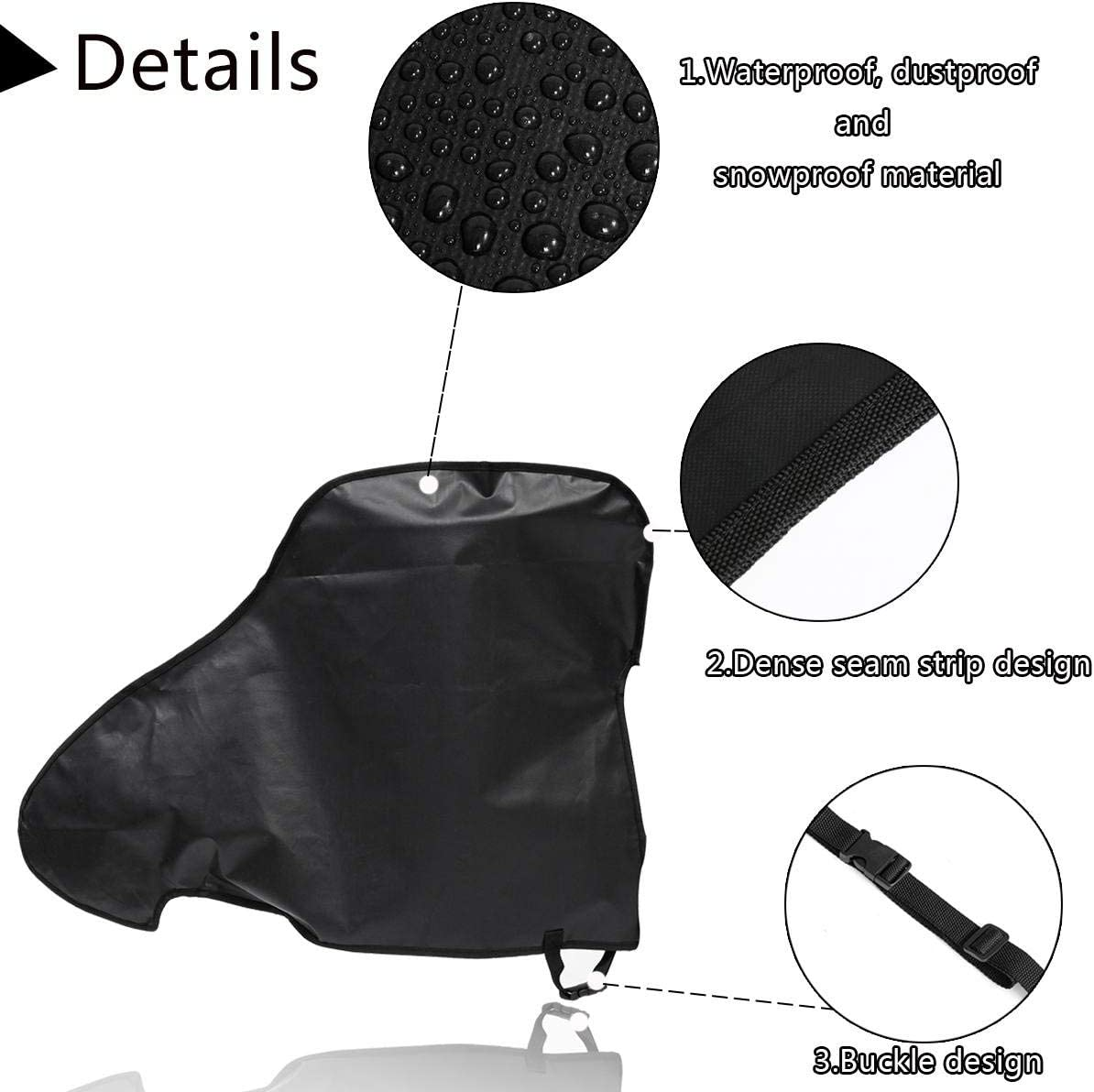 Caravan Hitch Cover, Trailer Hitch Lock Covers - Universal Waterproof Breathable Tow Hitch Cover for Caravan, Tongue Jack Cover, PVC Trailer Towing Ball Coupling Lock Covers image number 5