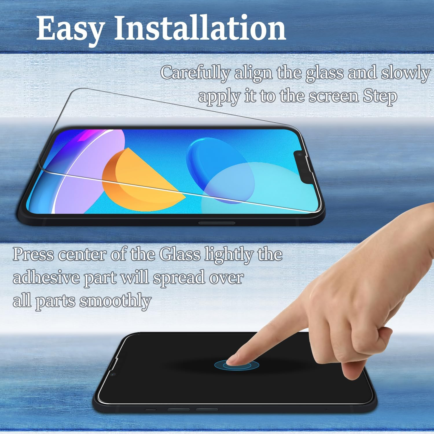 Pokolan 2+2 Pack Screen Protector for Iphone 14 Tempered Glass, with Camera Lens Protector, 9H Hardness, No Bubbles, Anti-Scratch, Ultra Resistant image number 6