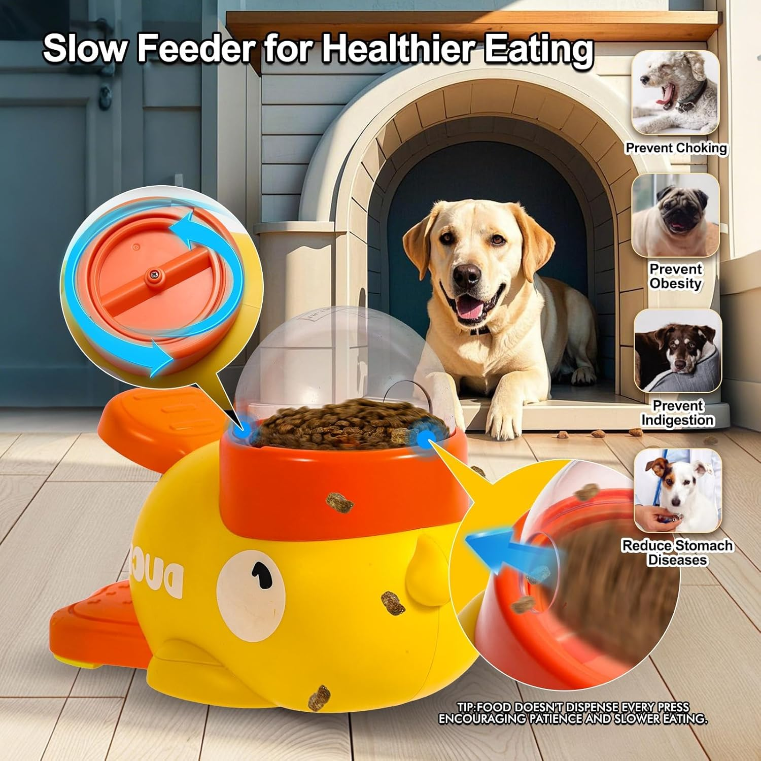 2-In-1 Dog Treat Dispenser Toy,Pet Feeder,Equipped with 3 Sizes of Food Export,Interactive Pet Feeder,Promotes Mental Stimulation,Reduces Gas, Prevents Overeating, and Provides a Fun Feeding Solution image number 4