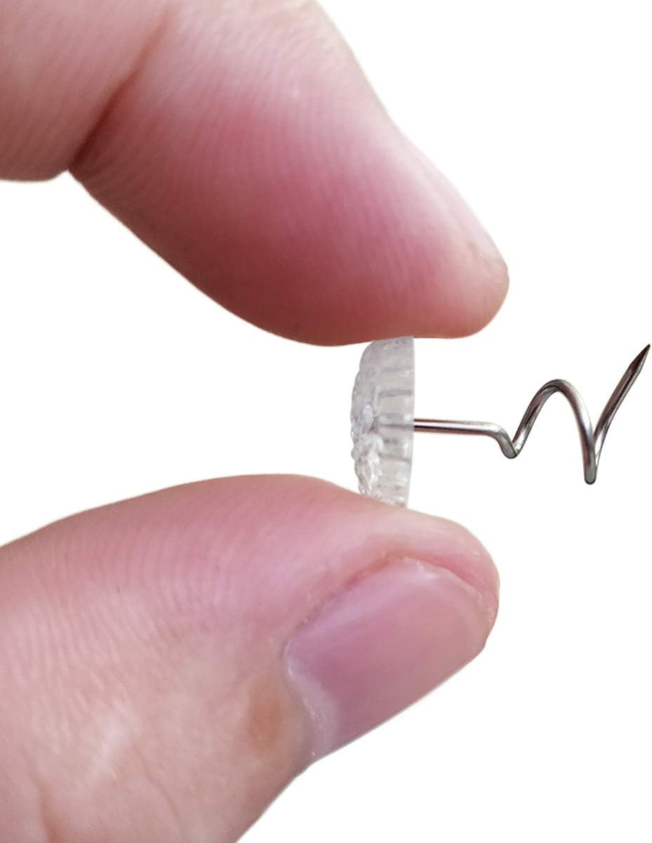 Twist Pins with Clear Heads, Ideas Bedskirt Pins for Holds Bedskirts, Drapes, Slipcovers and Other Fabric and Materials Securely in Place(Pack of 50) - 50Pcs image number 4