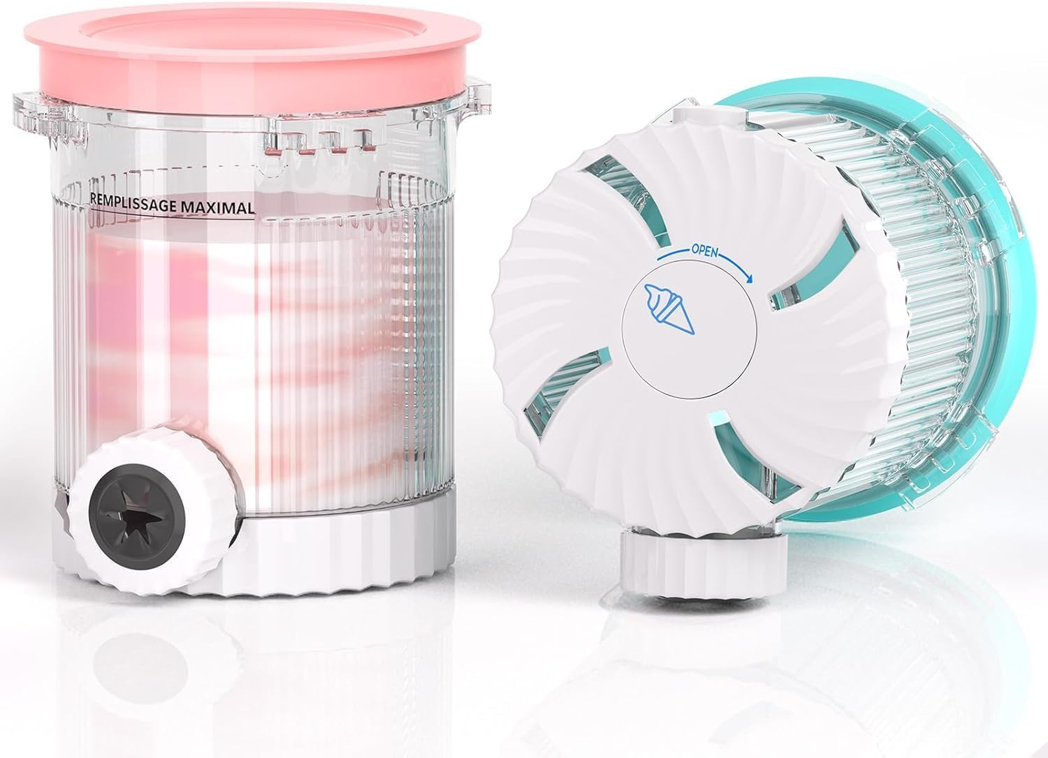 4 Pack for Ninja Creami Swirl Pints and Lids Compatible with Ninja NC700 Series, NC701, NC701C, Creami Containers for Swirl Ice Cream & Soft Serve Makers, Bpa-Free, Dishwasher Safe (4-Pack)