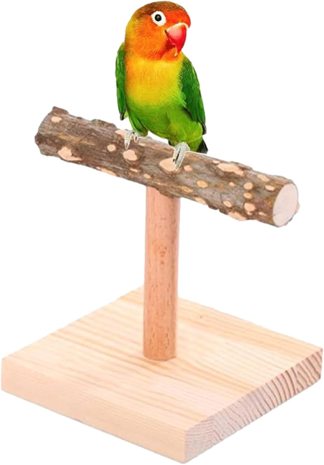 Bird Stand - Endable Bird Platform T Shape, Games Training Station, Pet Training Rack, Tabletop Parrot Toy | Bird Stand with Sturdy Handle for Cockatiel Macaw Tiger Indoor