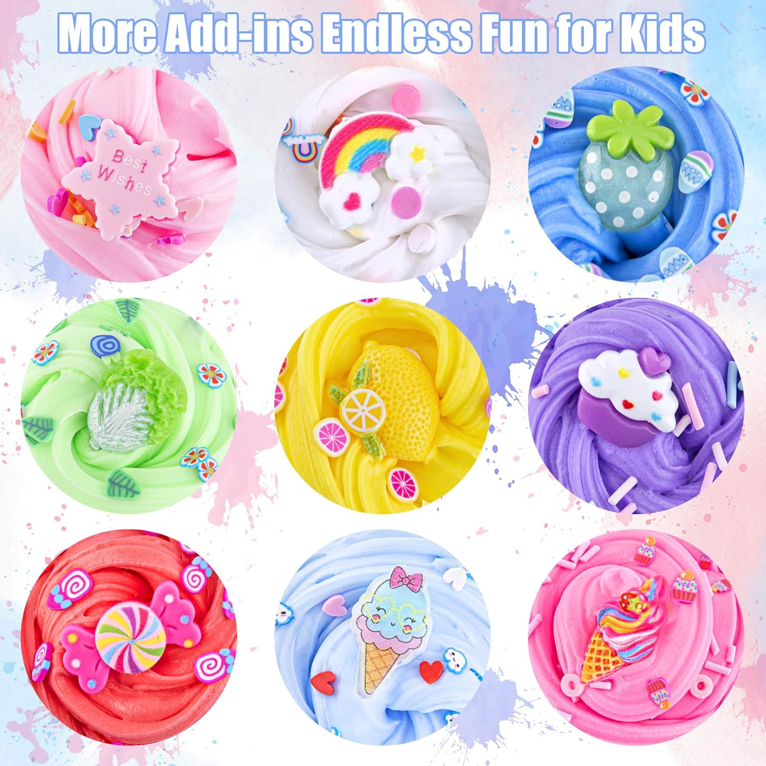 Big Butter Slime Kit, Includes 18 X 60Ml Butter Slime & 36 Packs Slime Add Ins, Slime for Kids Party Favors, Non Stick Scented Slime Kit Toys Birthday Halloween Christmas image number 2