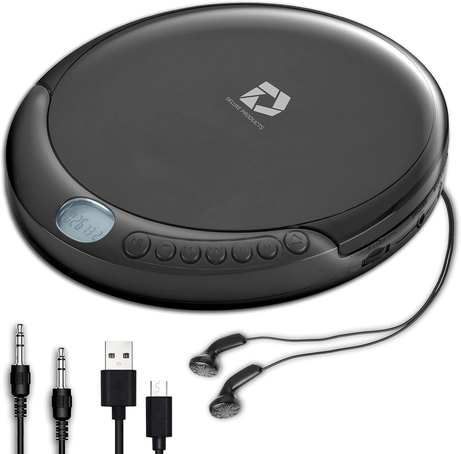 Deluxe Products CD Player Portable with 60 Second anti Skip, Stereo Earbuds, Includes Aux in Cable and AC USB Power Cable for Use at Home or in Car image number 4
