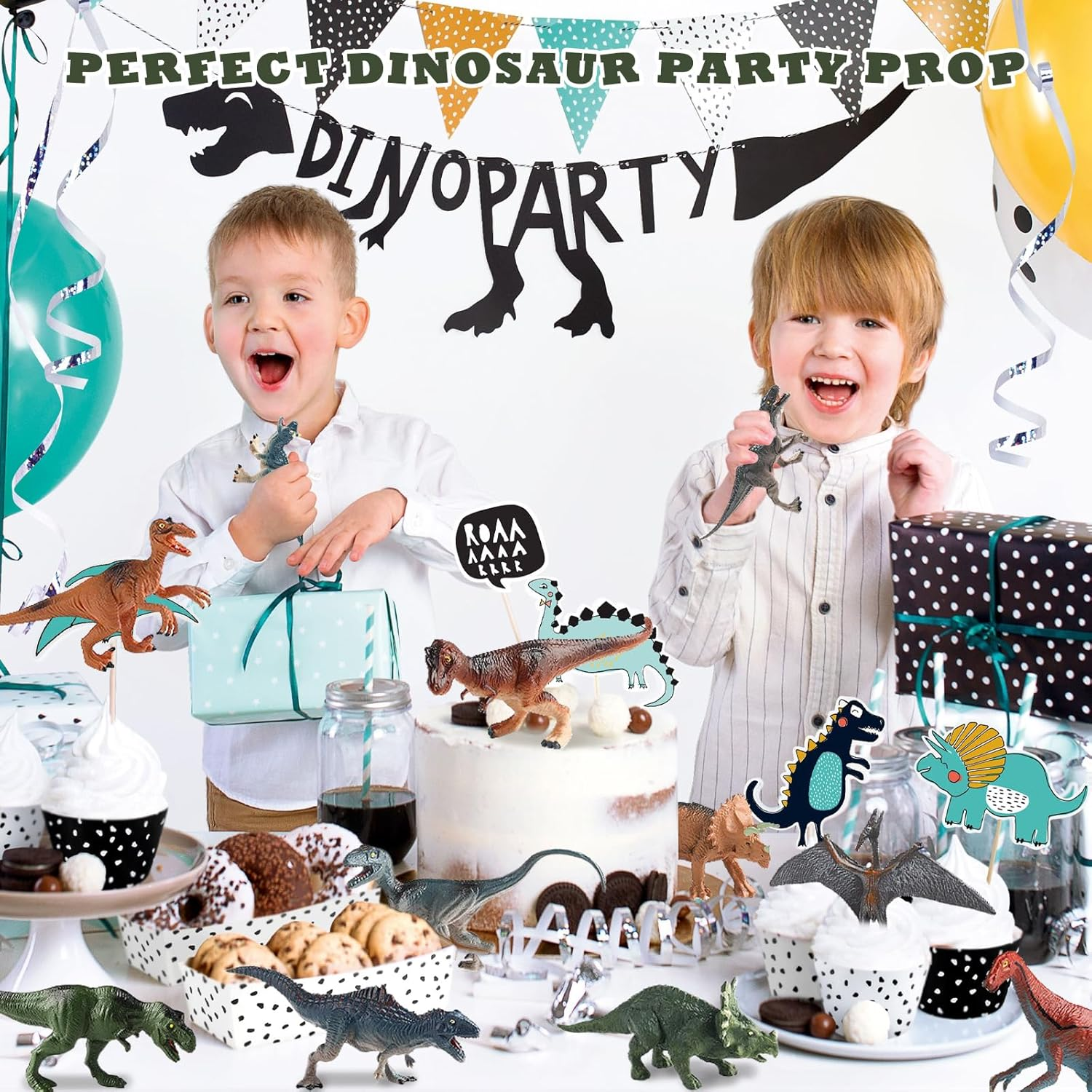 9Cm Dinosaur Figures - 12 Plastic Dinosaur Toys for Boys & Girls - Plastic Dinosaurs - Assorted Dinosaurs Include T-Rex & More - Dinosaur Toys for Kids 3-5+ image number 1