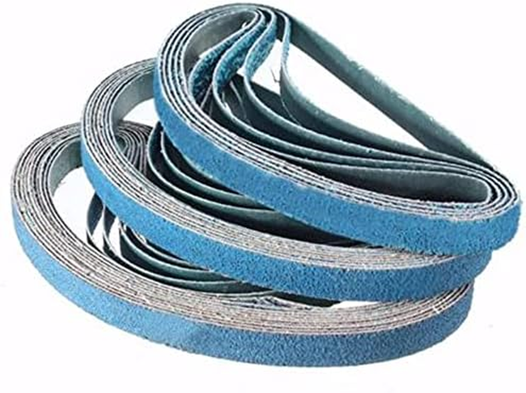 13Mm X 457Mm Aluminum Oxide Sanding Belts, 40/60/80/120/Assorted Grits Sanding Belt for Belt Sander (24 Pack) image number 3