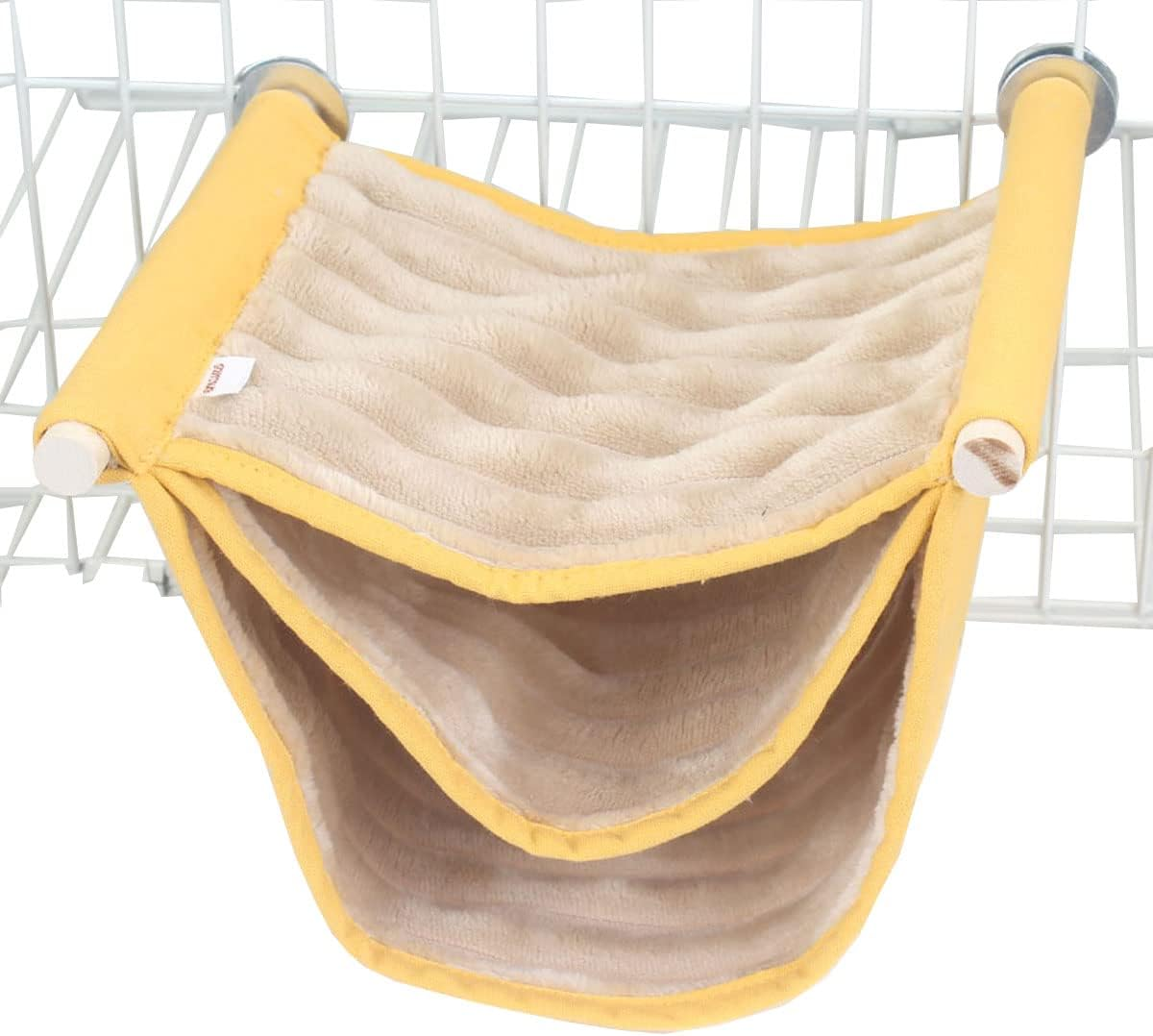 Emours Small Animal Hammock Hamster Parakeets Bed Bird Nest Cage Corner Hideout Triple Play Platform for Parrots Rat Sugar Glider with Warm Fleece (Three Layer) image number 1