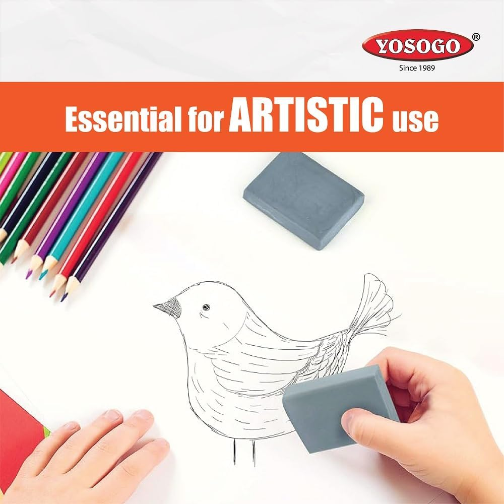 Yosogo Kneadable Art Eraser with Case (2 Pieces) image number 6