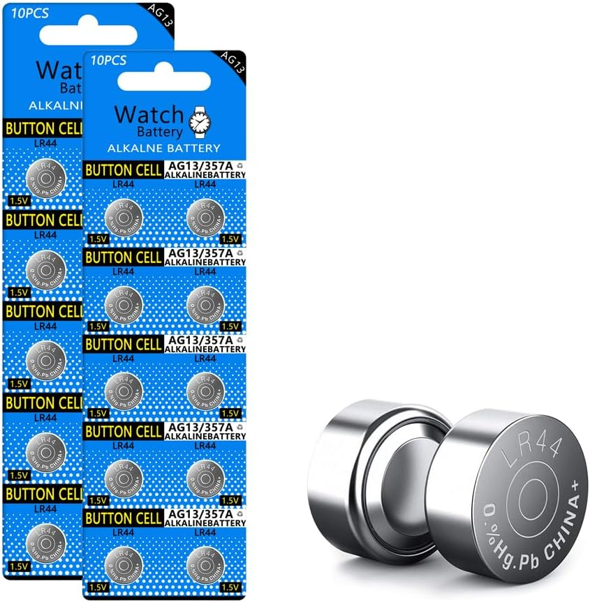 20PC LR44 High Capacity AG13 357 303 SR44 Battery Premium Alkaline Battery 1.5V Button Coin Cell Batteries image number 2