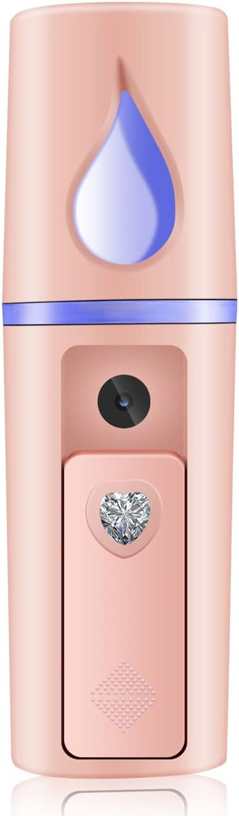 Nano Facial Mister Portable Mist Sprayer with Mirror Mini Cool Mist Spray for Skin Care & Facial Body Moisturized & Eyelash Extensions, USB Rechargeable (White) image number 4