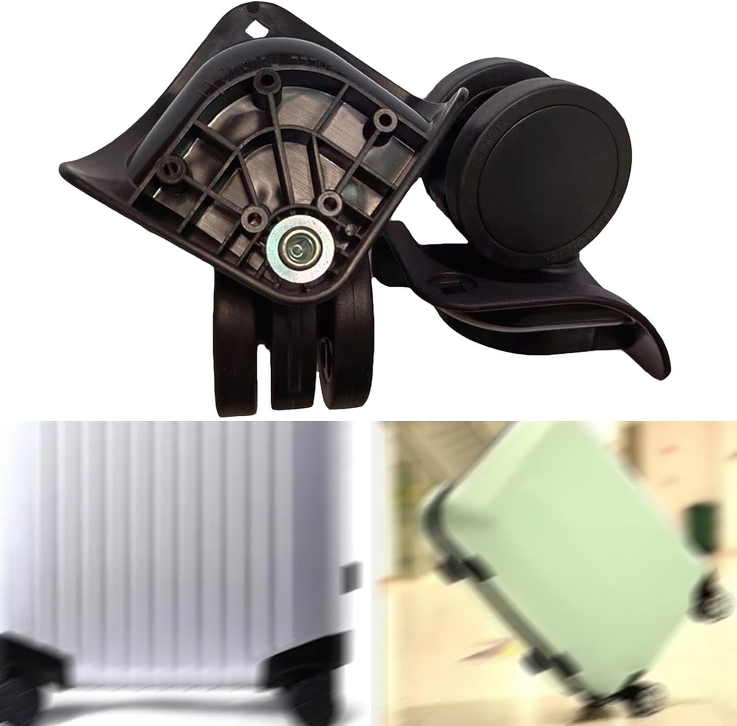 TTETTZ 2X Travel Suitcase Wheels Trolley Casters,Travel Luggage Wheel Multipurpose Durable Mute Trolley Box Maintenance Accessories image number 6