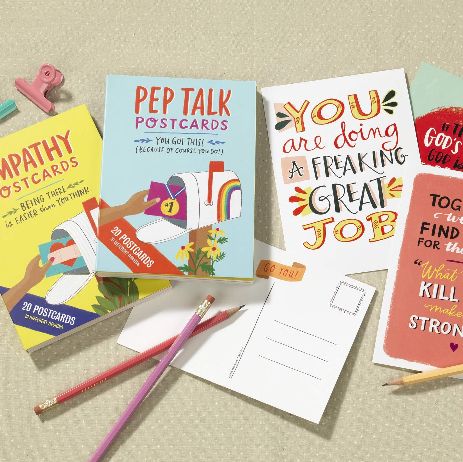 Emily Mcdowell & Friends Empathy Postcard Book, 20 Postcards (2 Each 10 Styles), 5 X 7-Inches