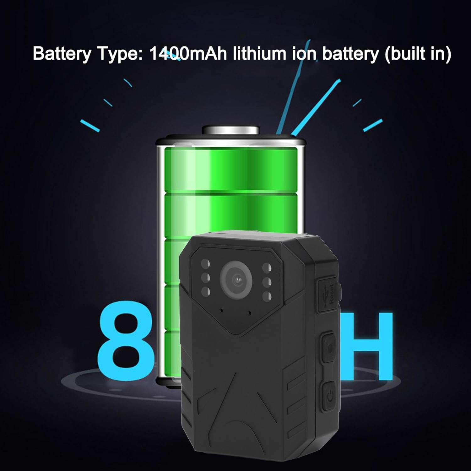 4K Police Body Camera, 2 Inch Body Worn Camera with Clip, Premium Portable Body Camera with Audio Recording Wearable, Night Vision, Camcorder for Law Enforcement image number 2