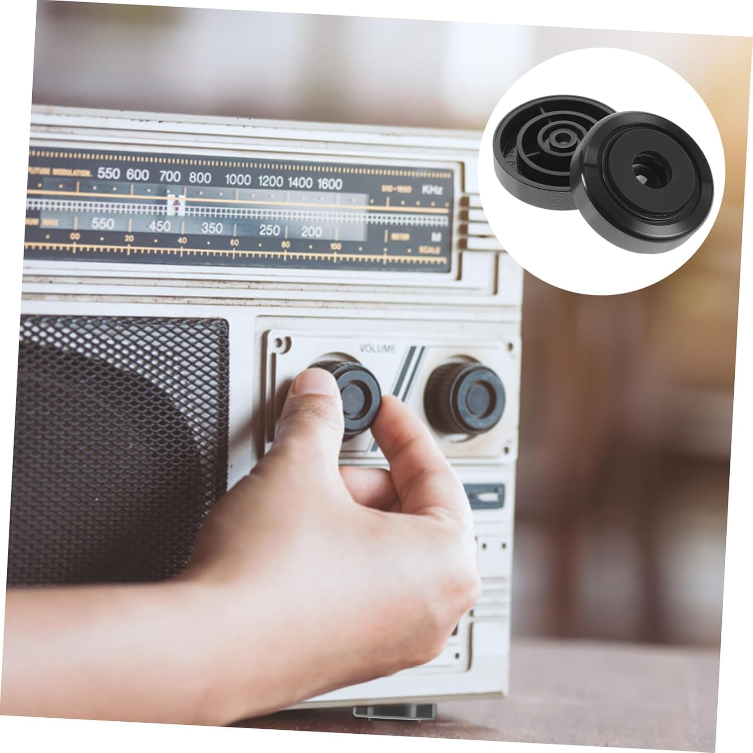 Kisangel Speaker Isolation Feet Hifi Isolation Feet Sturdy Shock Absorption Pads Spikes, 40X12Mm Black Speaker Vibration Absorber for Subwoofer Stand and Home Audio Equipment Protection image number 2