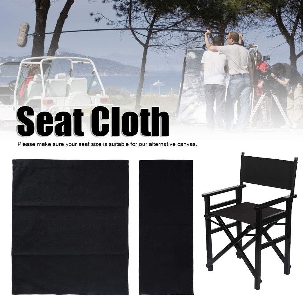 Replacementcloth for Director'S Chair with Backrest, 2 Sizes Film Chair Replacement Canvasand Backrest Canvas Cover, Wooden Stick (Black) image number 6