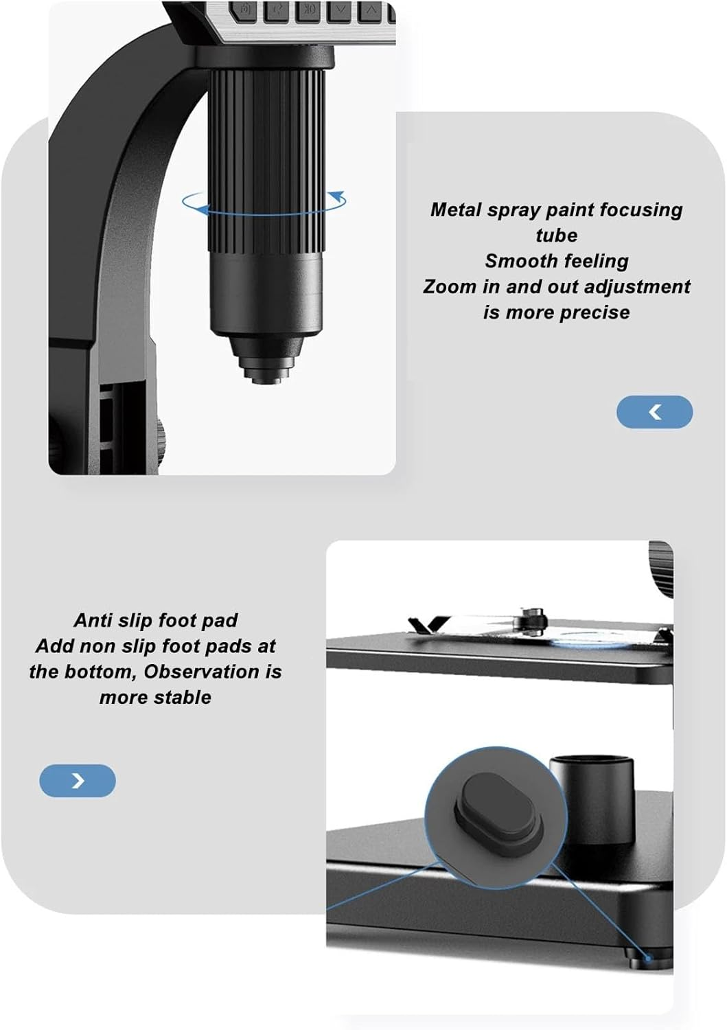 Cryfokt Digital Biological Microscope 500X 2000X Dual Lens 10 Adjustable LED Lights with Dual Lens, 7Inch 1080P 12MP LCD Screen, Coin Microscope for Laboratory Medical image number 5