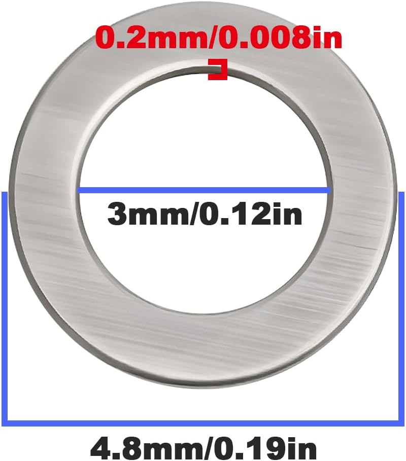 SING F LTD 10Pcs Worm Shaft Spacer Washer 4.8X3X0.2Mm RD2409 1059U Compatible with Shimano Fishing Reel image number 4