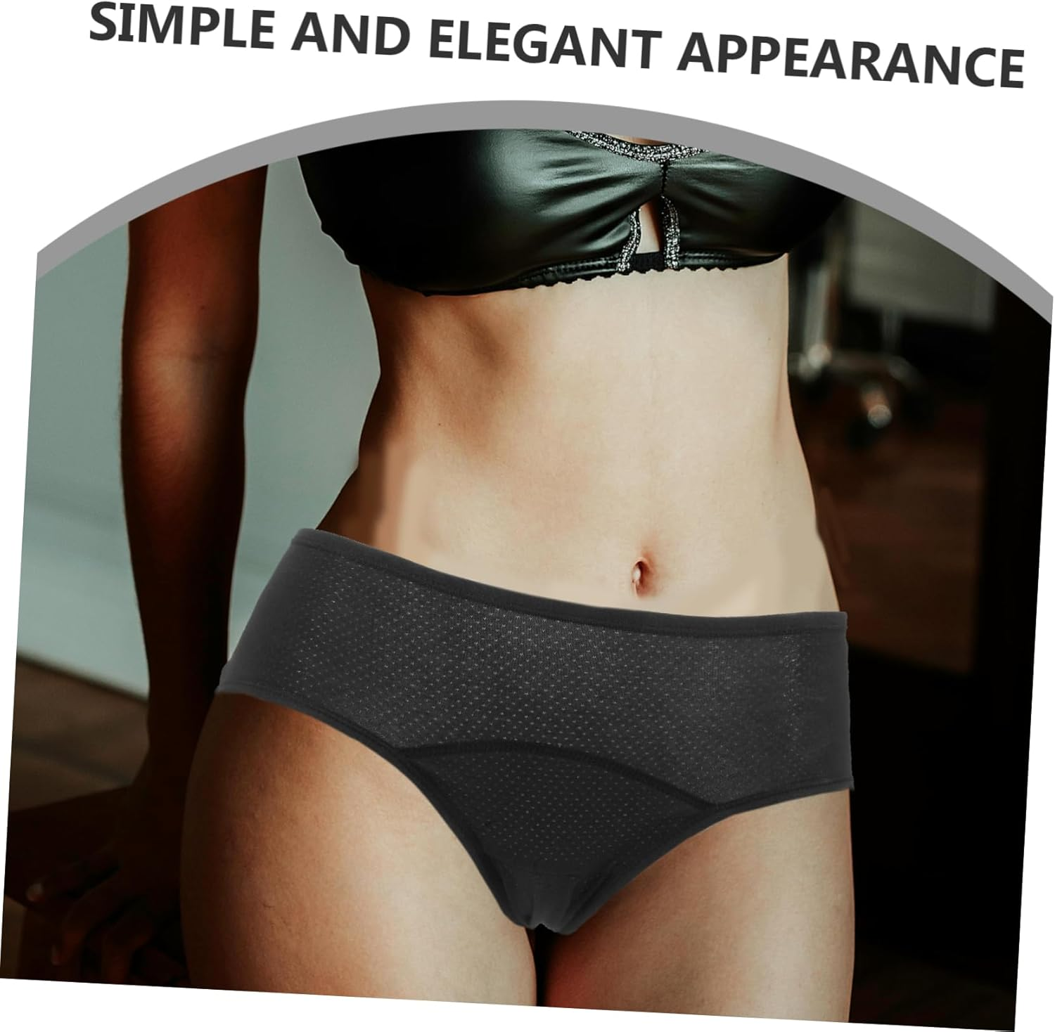 Heavy Flow Leakproof Women Cotton Briefs High Waist Postpartum Period Panties Breathable Comfortable Underwear for Sensitive Skin Grey image number 3