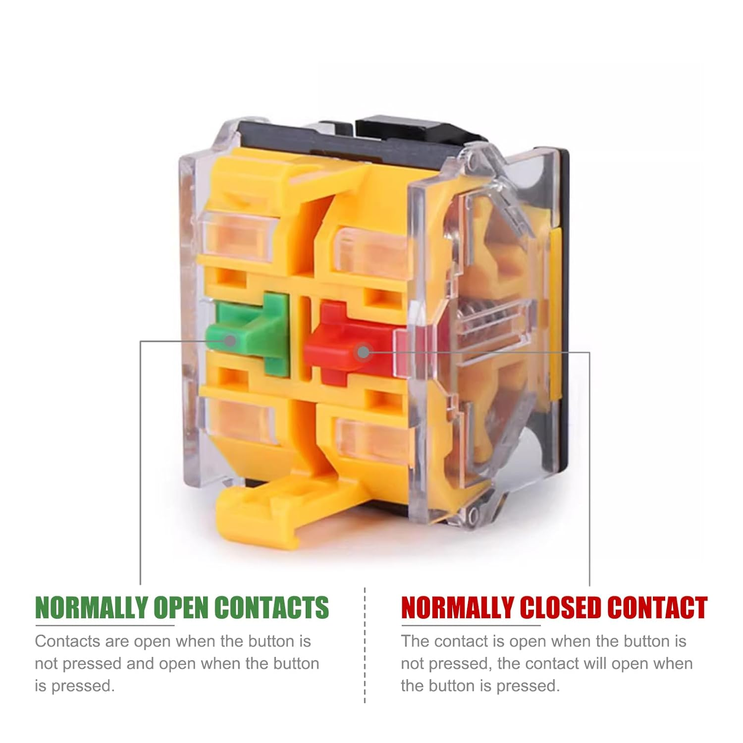 3Pcs 440V 10A Push Button Switch,22Mm Emergency Stop Push Switch,On off Push Button Industrial Parts Engineering Plastic Push Button Switch image number 1