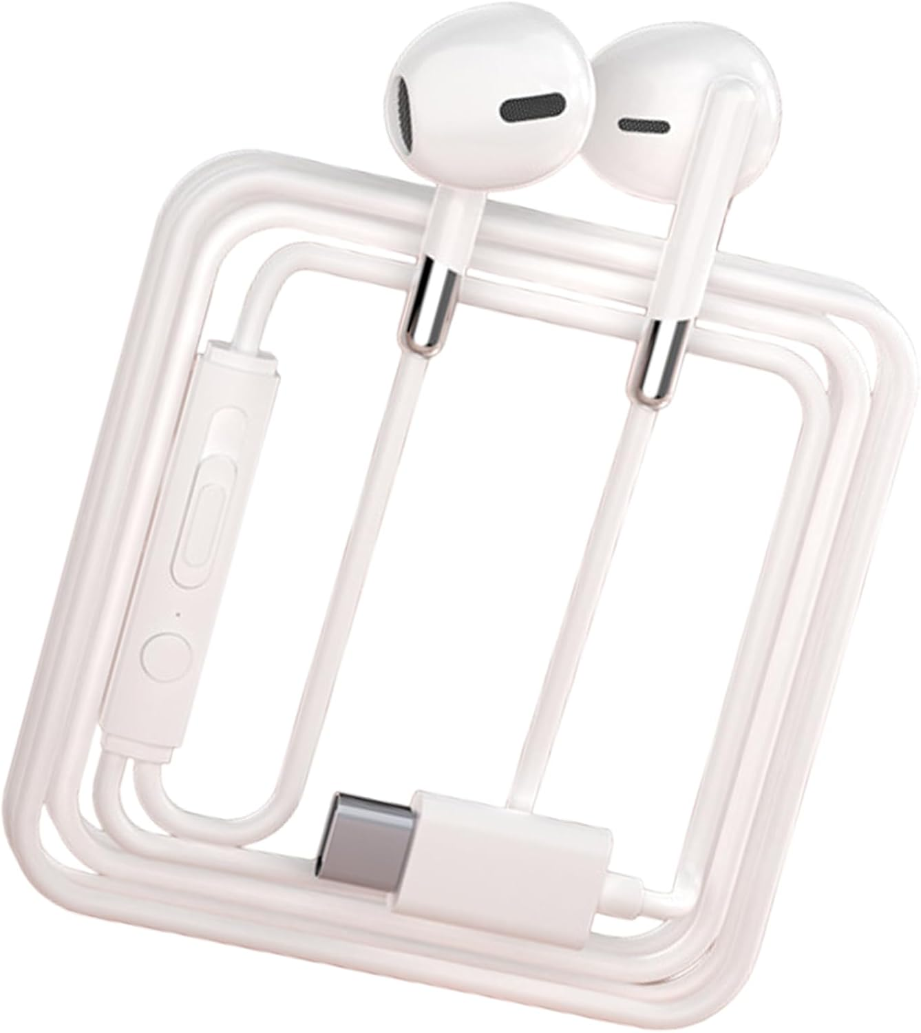 In-Ear Headphones with Built-In Mic & Cord Control, High-Fidelity Sound for Sports, Commuting, Office Use - Usb-C/3.5Mm Wired - Skin Color-3.5Mm image number 3