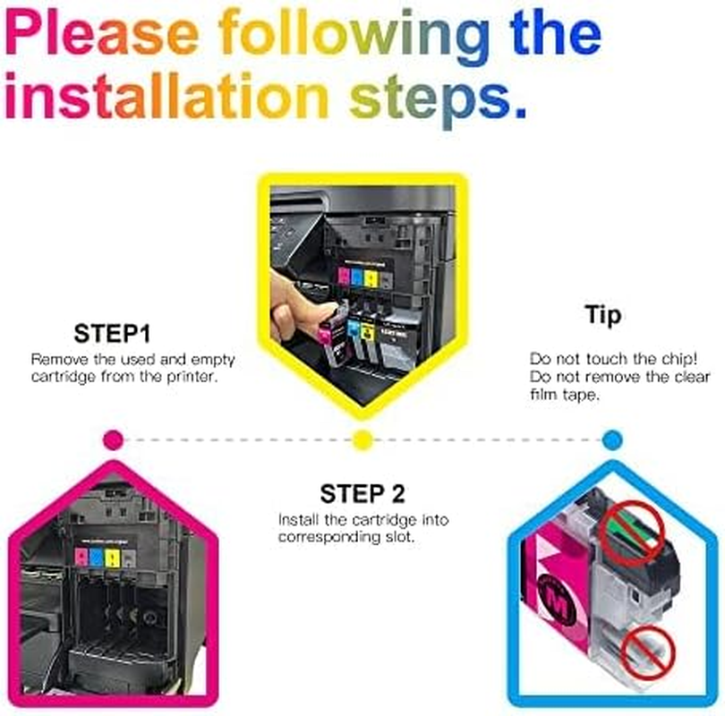Uniwork LC3213 Printer Cartridges Compatible with Brother LC3213 LC-3213 for Brother MFC-J491DW MFC-J497DW Dcp-J572Dw MFC-J890DW MFC-J895DW DCP-J772DW DCP-J774DW (Black, Cyan, Magenta, Yellow) image number 4