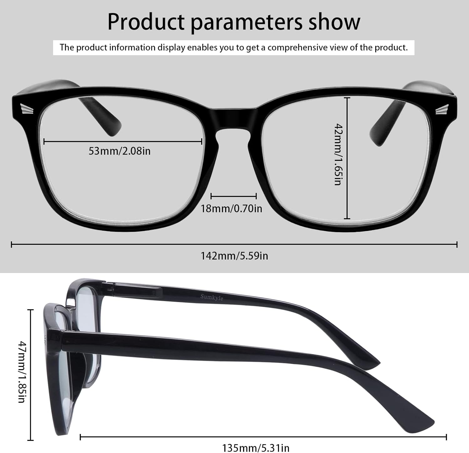 3 Pack Progressive Multifocus Reading Glasses Blue Light Blocking Men Women Spring Hinges Square Computer Readers - 2.0 X, 3 Pack Multicolor image number 3