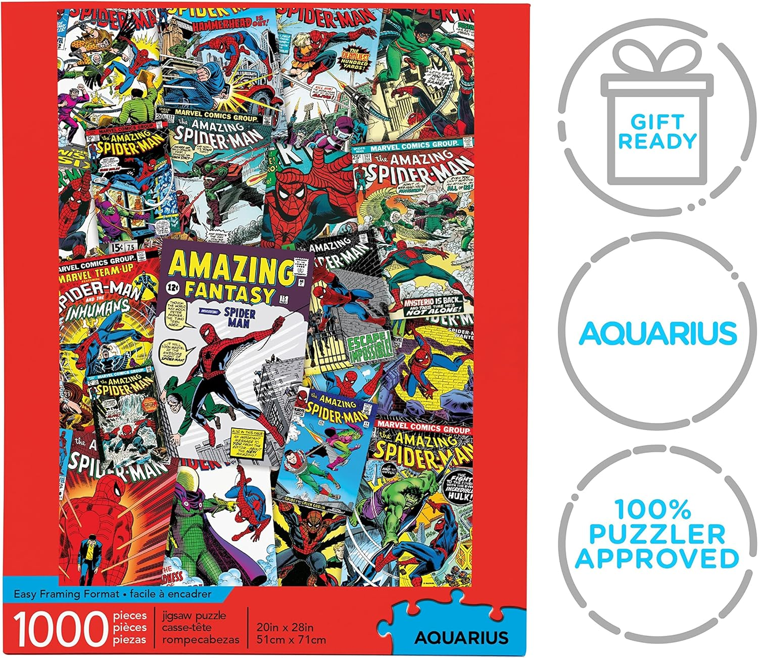 AQUARIUS 65349 Marvel Spider-Man Collage 1000 Pc Puzzle image number 4