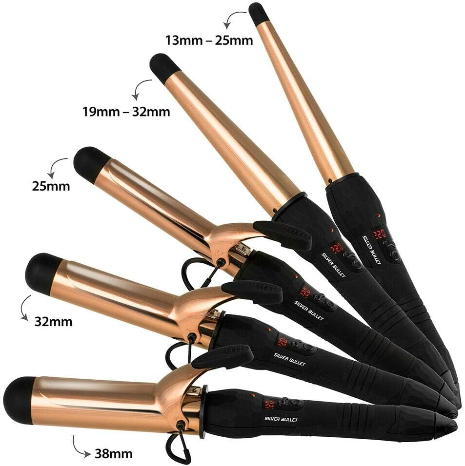 Silver Bullet Fastlane Titanium Curling Iron, Rose Gold, 32Mm