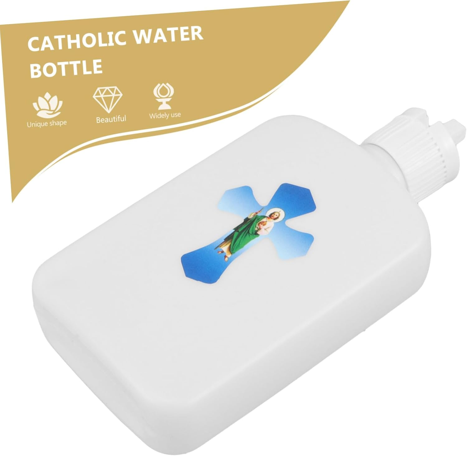 SOLUSTRE Catholic Holy Water Bottle Baptism Confirmation Storage Refined Design Religious Water Container image number 2