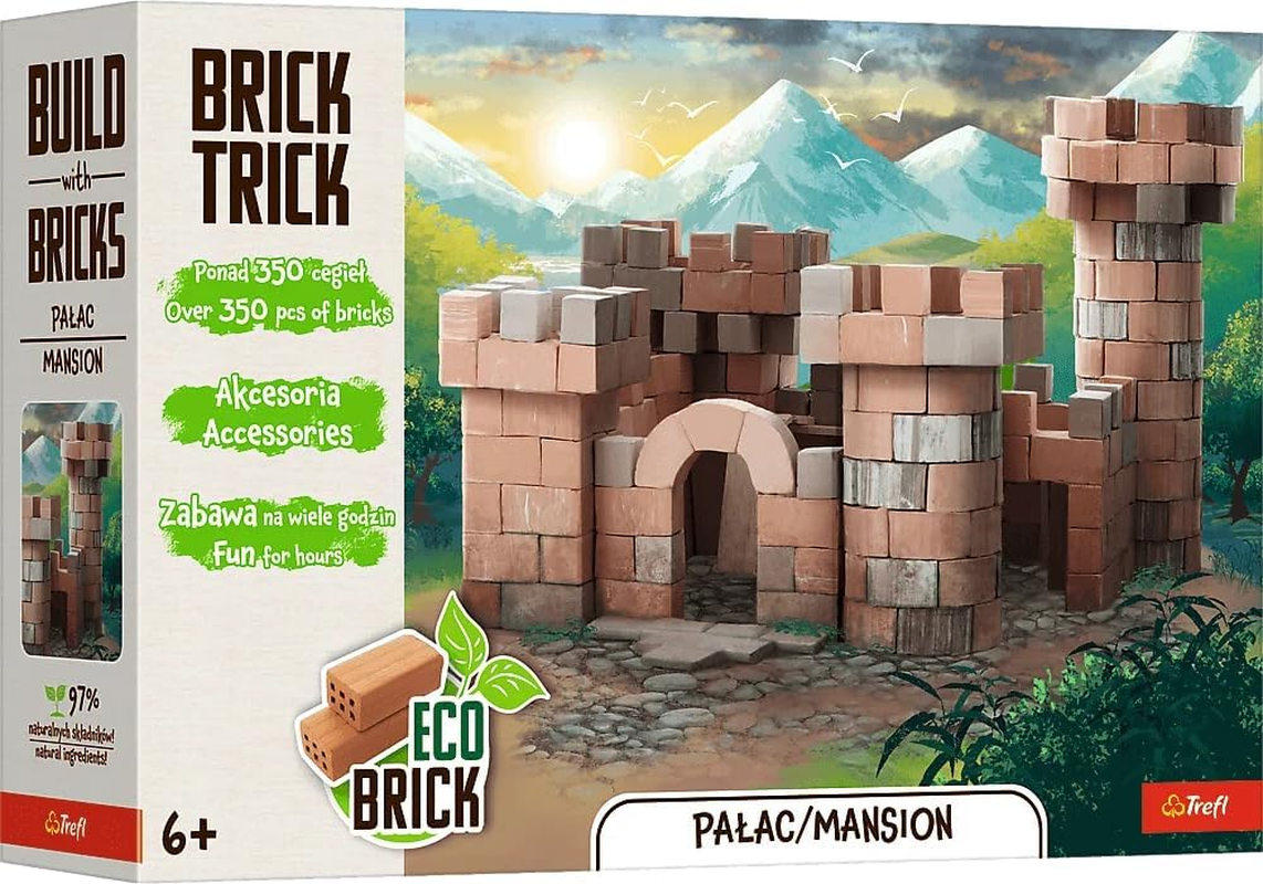 Trefl Brick Trick: Palace/Mansion - Building with Stones, Eco Bricks Made of Real Bricks, 350 Stones, Reusable, Creative Set for Children from 6 Years image number 4