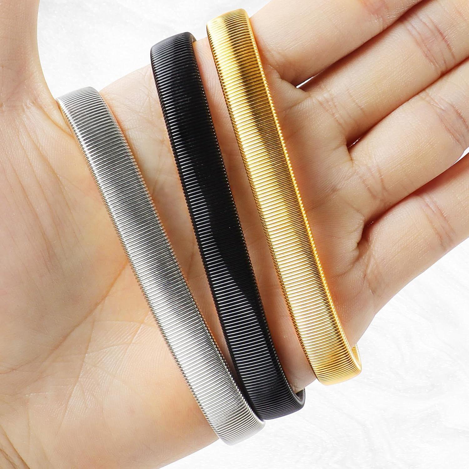 JUNART 6Pcs Anti-Slip Shirt Sleeve Holder, Elastic Wire Metal Arm Band for Fixing Long Sleeves, Suitable for Formal, Casual and Outdoor Activities image number 3