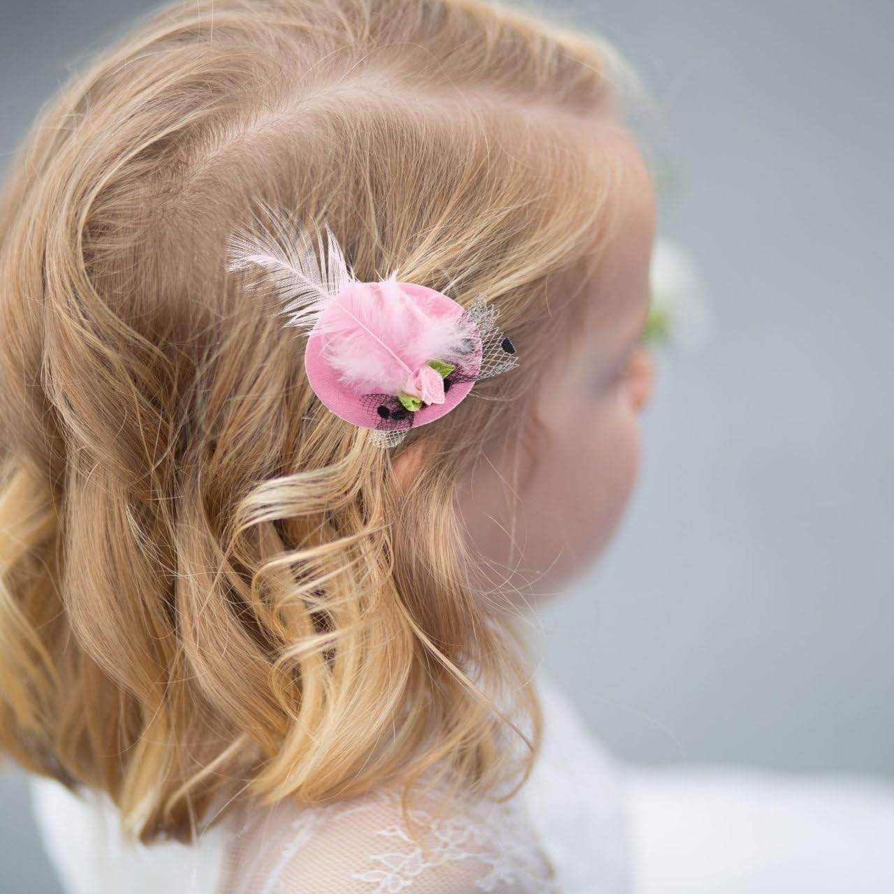 VICASKY Mini Hat Hair Clip 12 Pieces 5.5 Cm Cute Top Fascinator Hats Clip Girls Hair Pin Headband with Clips Party Hats Cuddly Toys Fun Hat Headwear Formal Mini Hats Hat Clips image number 1