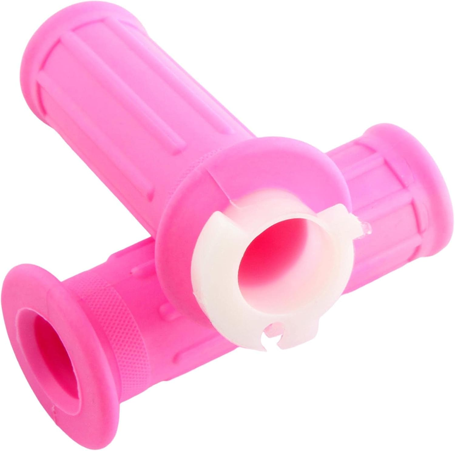 2Pcs Motorcycle Handlebar Grips, Durable Throttle Twist Grip Practical Fits for PW50 Mini Replaces Accessories, Pink