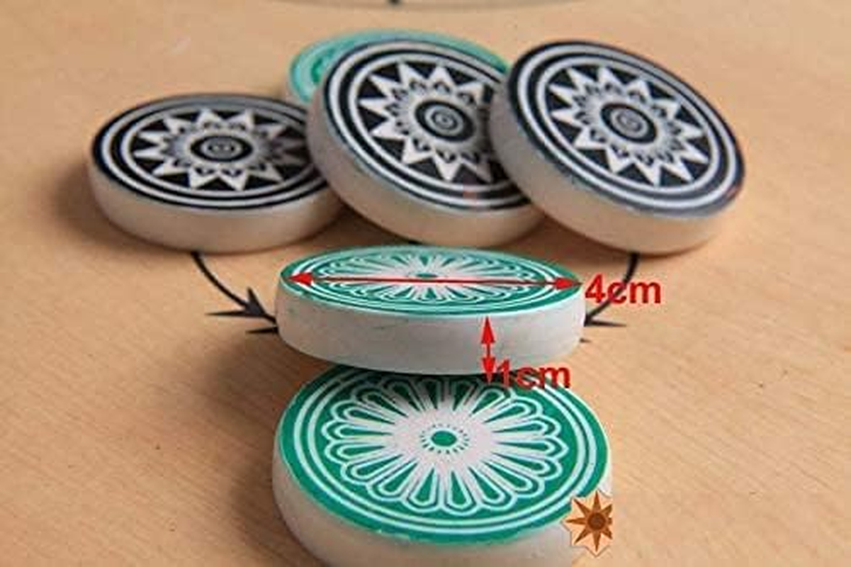 Cradle2Crickettm Standard Size Carrom Tournament Striker Combo with Smooth Surface and Excellent Re-Bounce