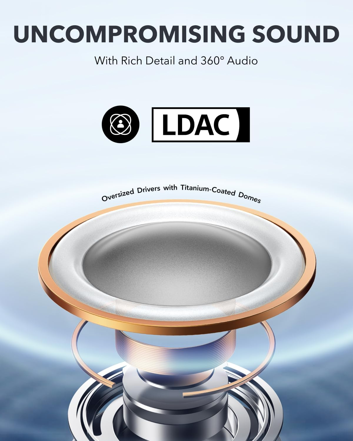 Soundcore by Anker Aerofit Pro Open-Ear Headphones, Ultra Comfort, Secure Fit, Ergonomic Design, Rich Sound with LDAC, Bluetooth 5.3, IPX5 Water-Resistant, 46H Playtime, App Control (Frost White)